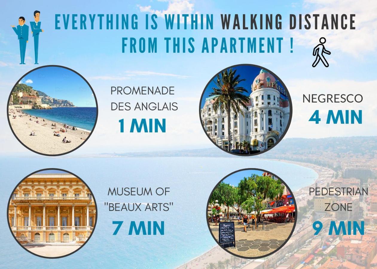 Nestor&Jeeves - Holiday Vibes - Very Close Sea - Free Parking Nice Eksteriør billede